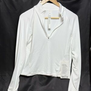 Lululemon ready to rulu cropped half zip size XL